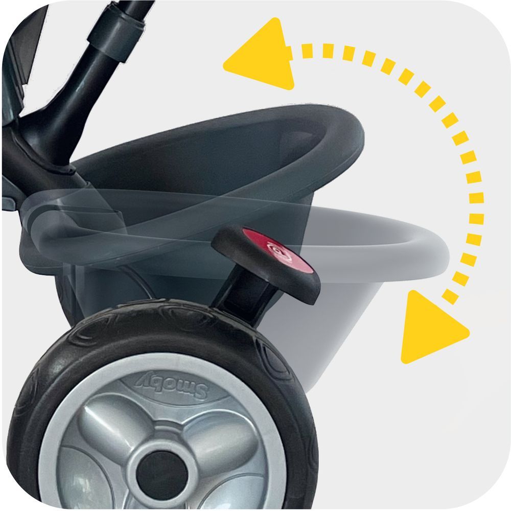 Smoby - Baby Driver Plus Tricycle - Grey