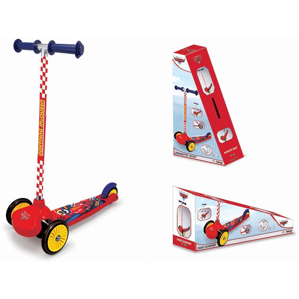 Smoby - Cars 3 Wheel Twist Scooter