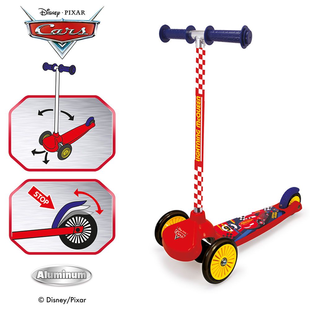 Smoby - Cars 3 Wheel Twist Scooter