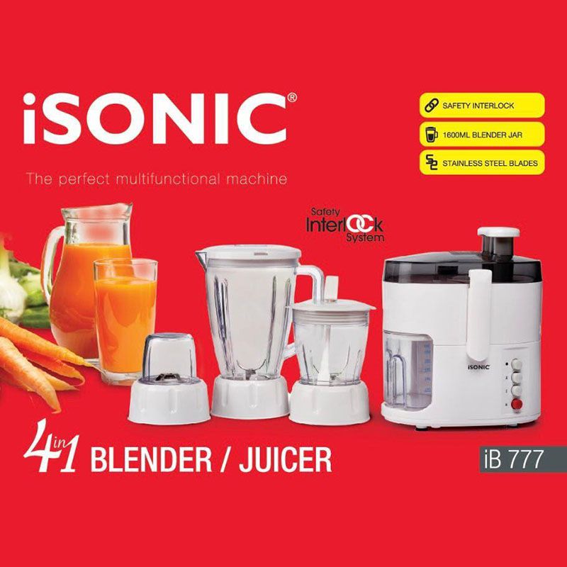 Isonic - 4-in-1 Blender/Juicer - White