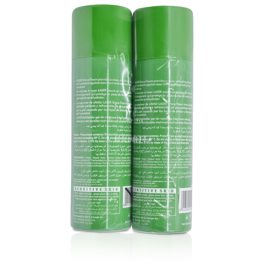 Laser - Sport Shaving Foam Twin Pack 200 ml - Assorted