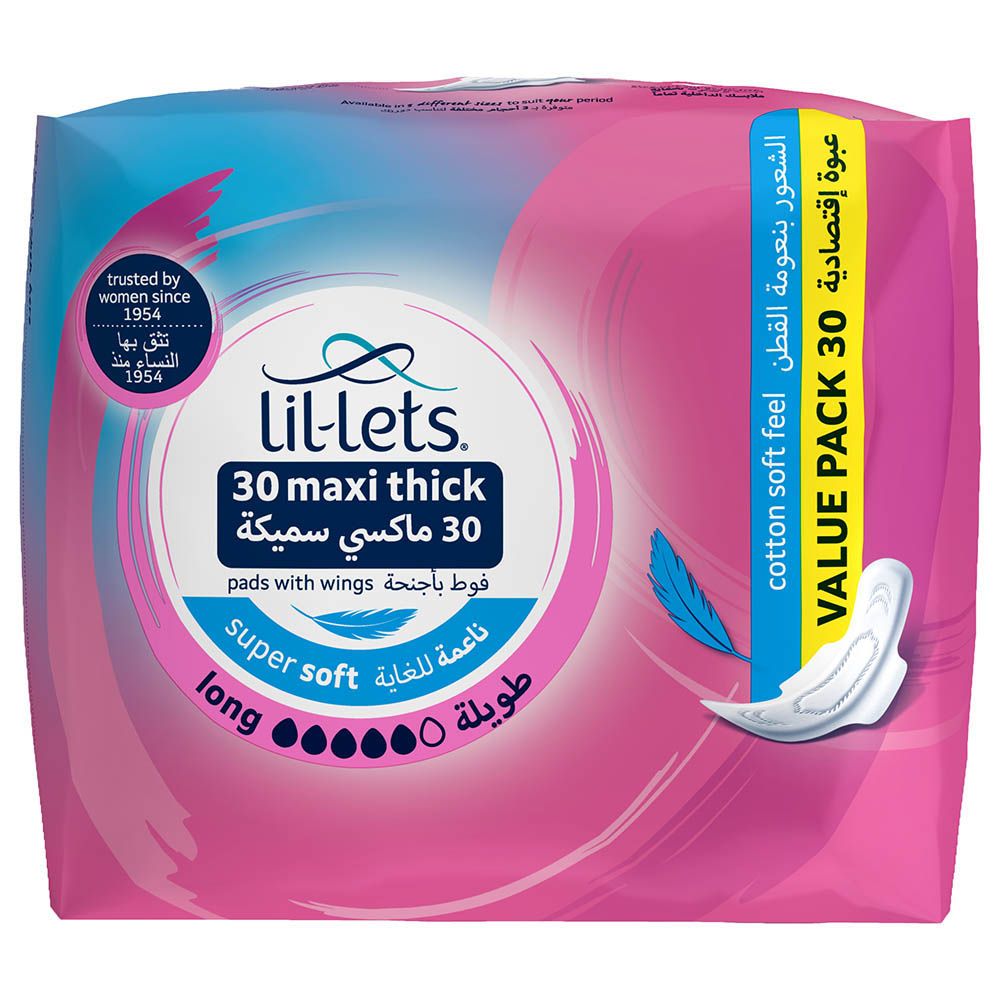 Lil-lets Maxi Long Sanitary Napkins 30's