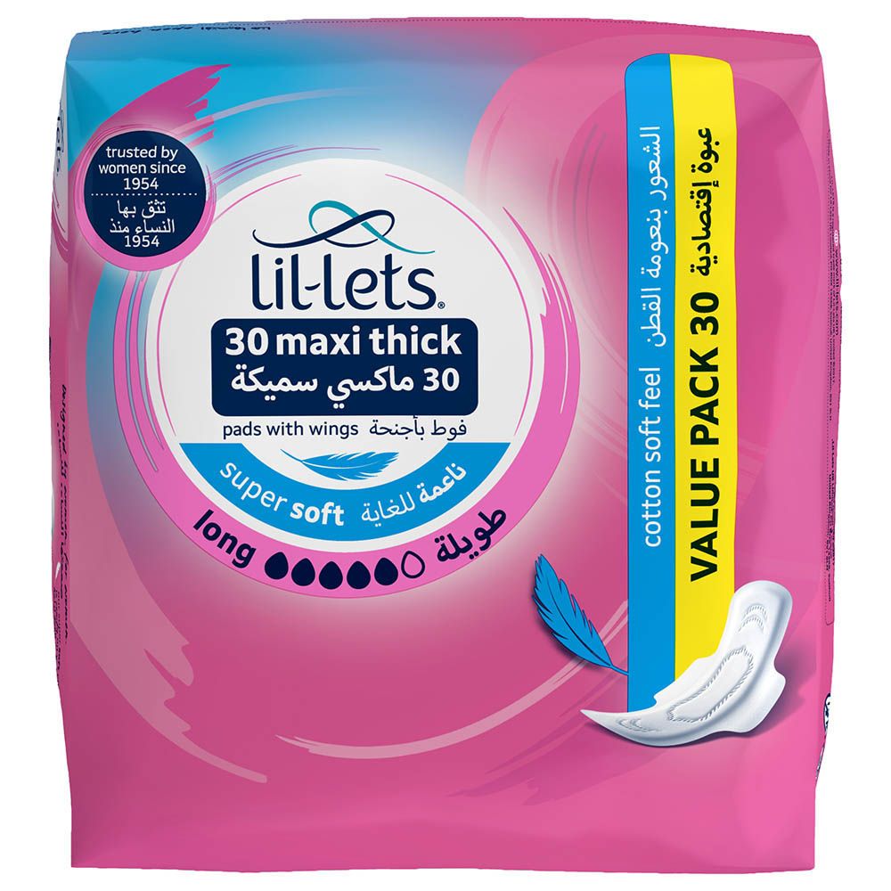 Lil-lets Maxi Long Sanitary Napkins 30's