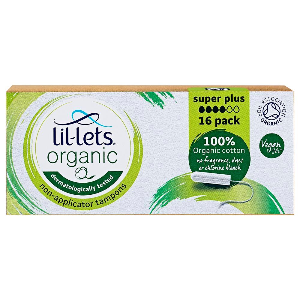 Lil-Lets Organic Non Applicator Tampon Super Plus 16pcs