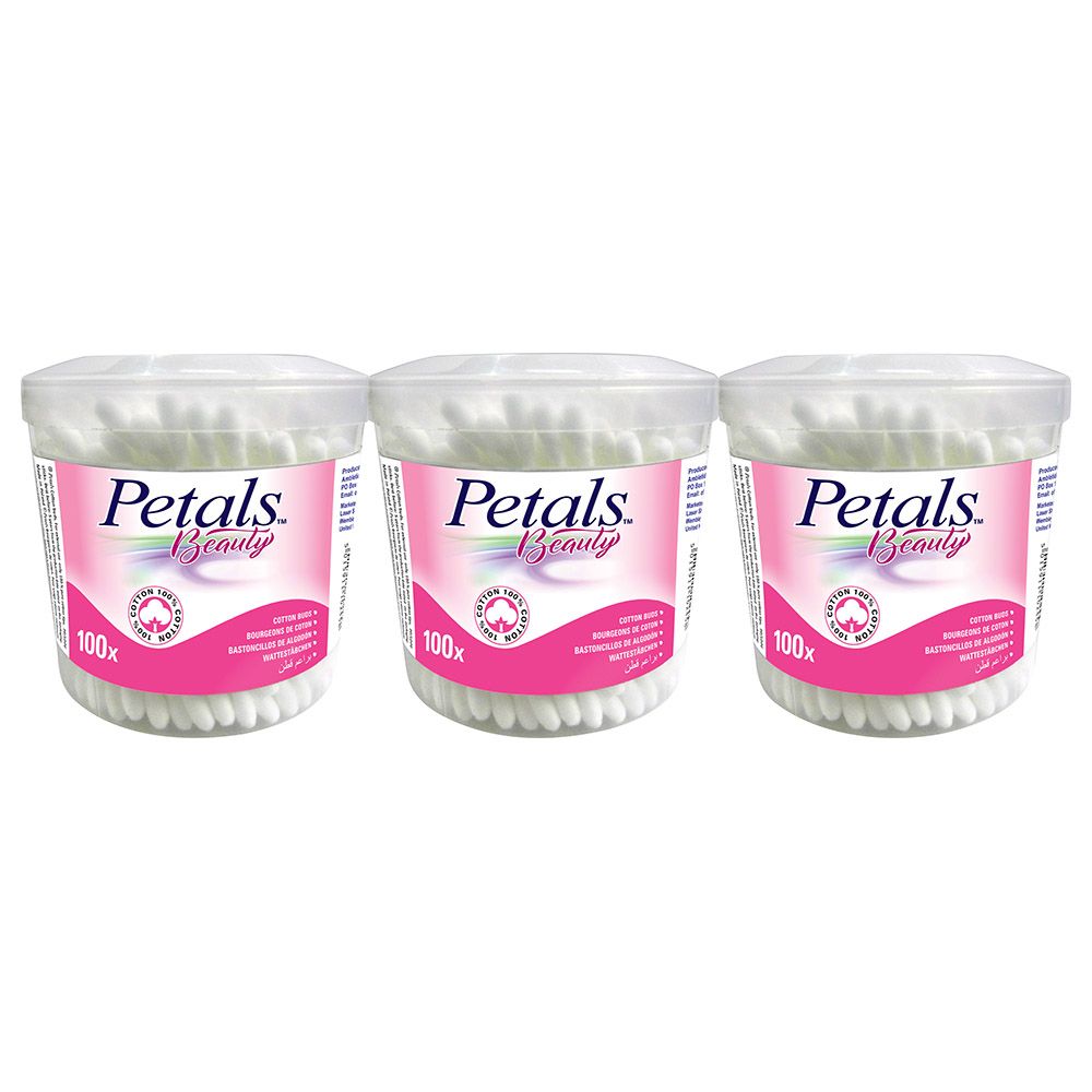 Petals - Cotton Buds 100s x 3 Value Pack