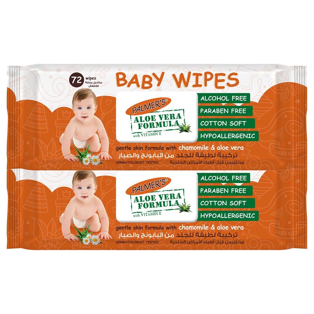 Palmer's - Baby Wipes Twin Value Pack of 72