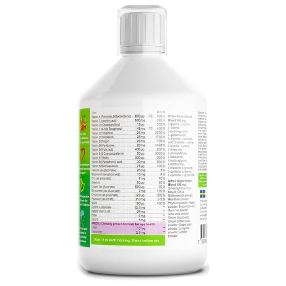 Swedish Nutra - Liquid Ultra Plus Multivitamin - 500ml