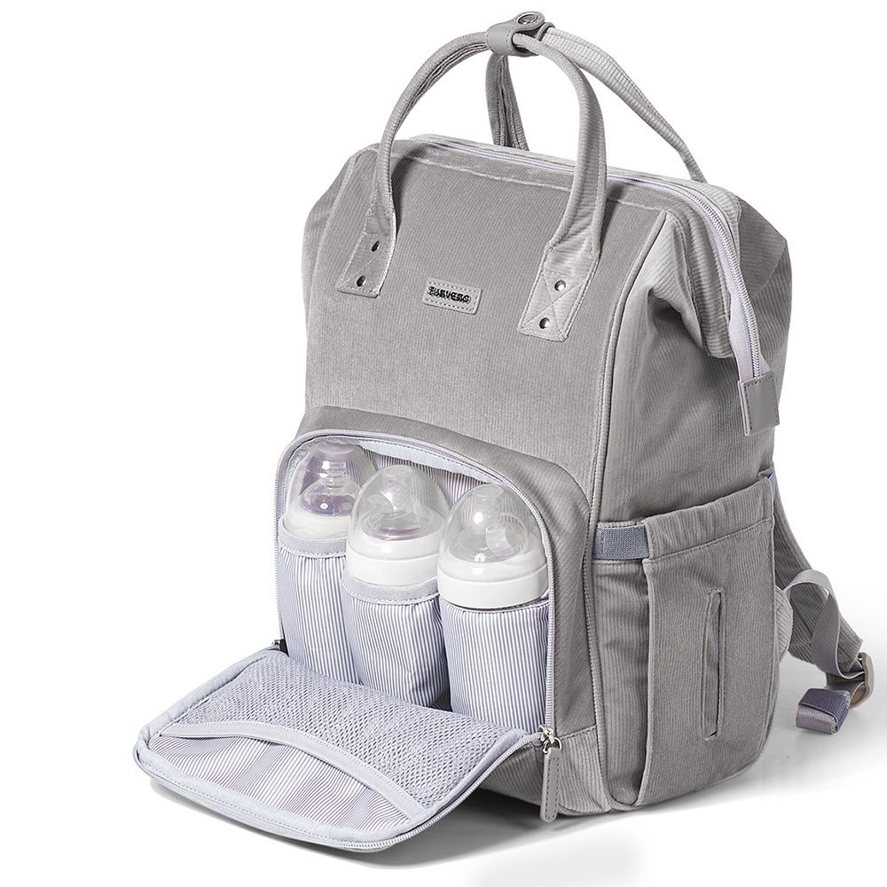 Sunveno - Diaper Bag Corduroy - Grey