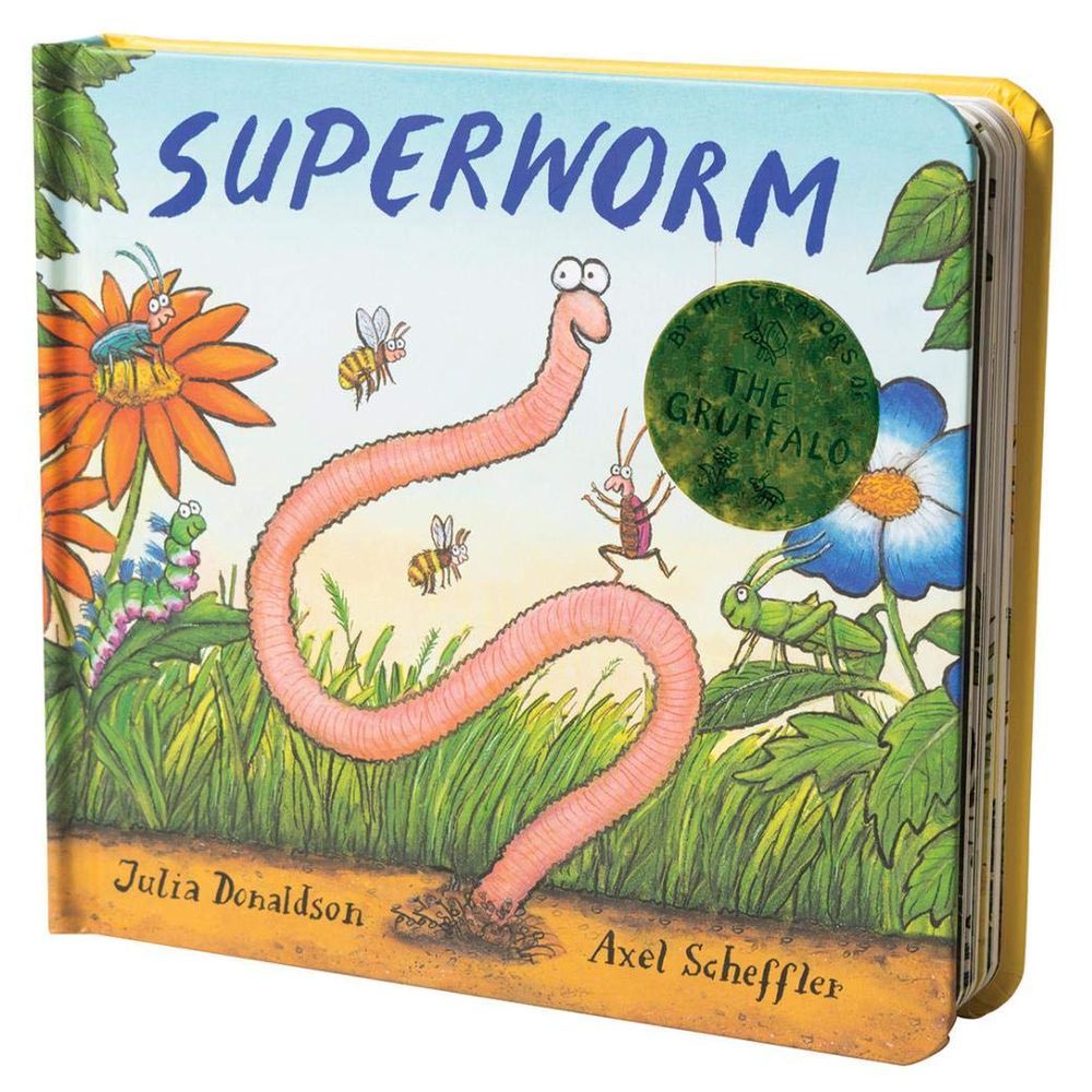 كتاب Superworm Gift Board Book بغلاف مقوى للإهداء