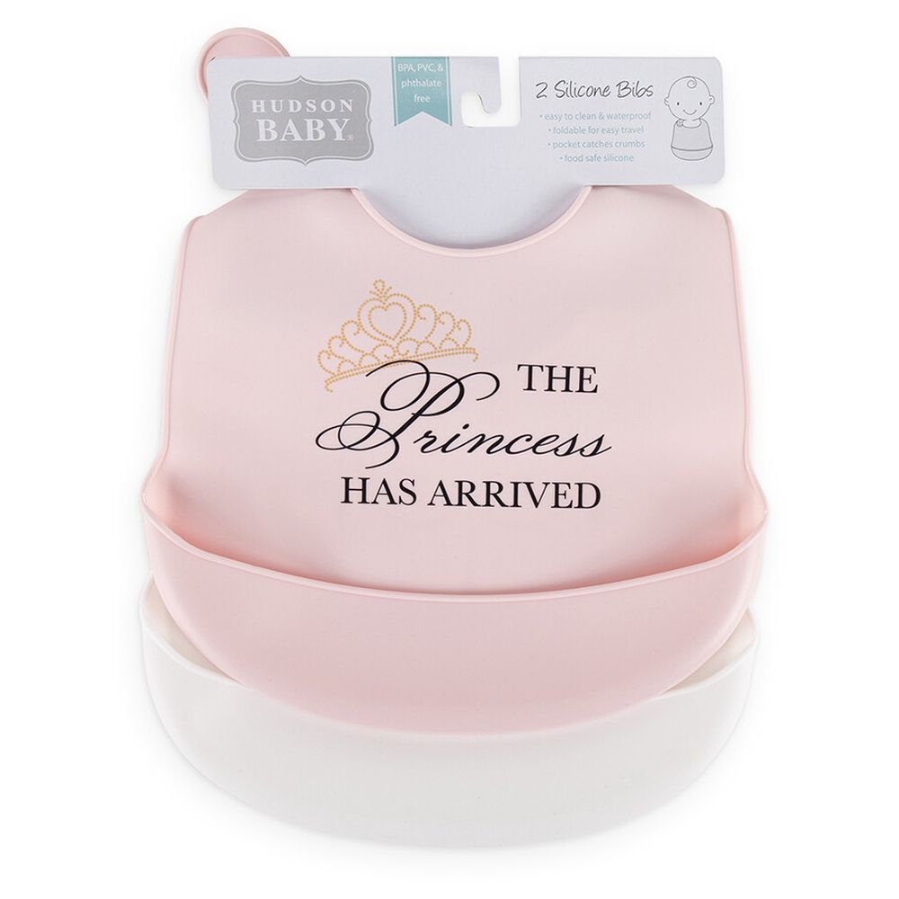 Hudson Childrenswear - Princess Has Arrived Silicone Bibs - Pack of 2