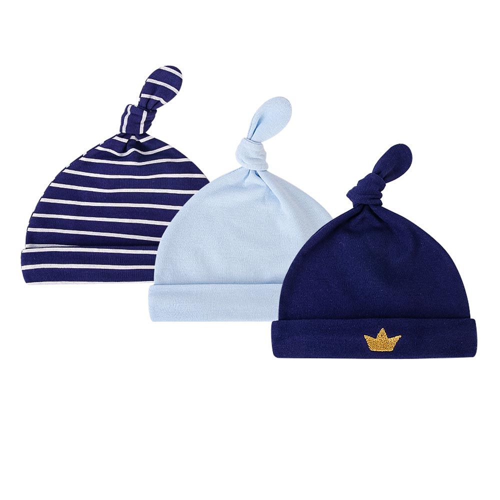 Hudson Childrenswear - 3pc-Set - Cotton Caps Set - Little Prince