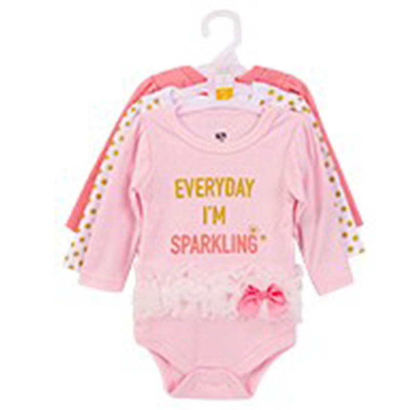 Hudson Childrenswear - Long-Sleeve Bodysuits - Pink Mommy