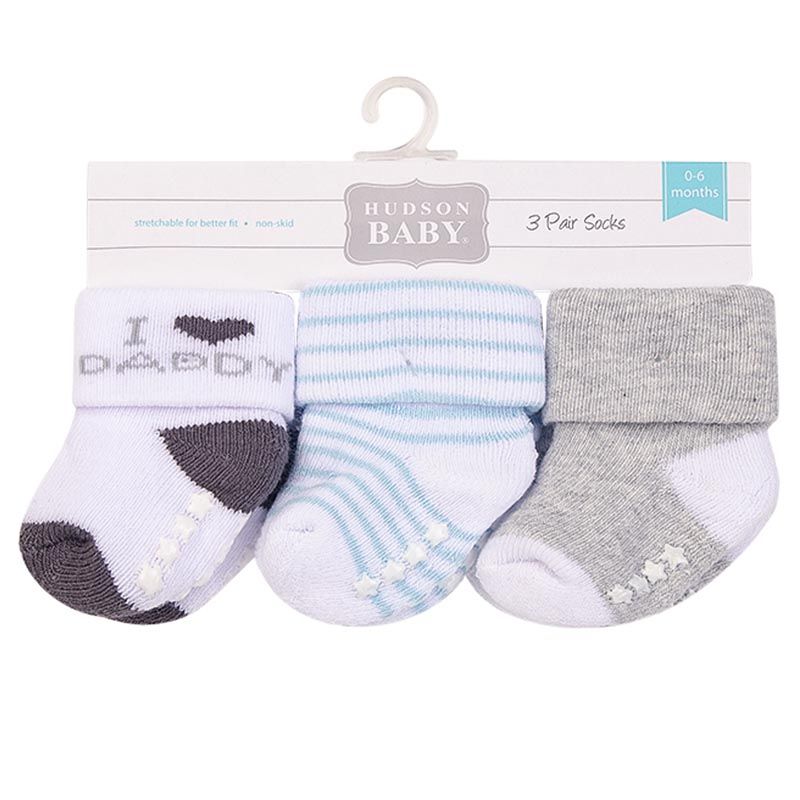 Hudson Childrenswear - I Love Daddy Newborn Socks Pack of 3