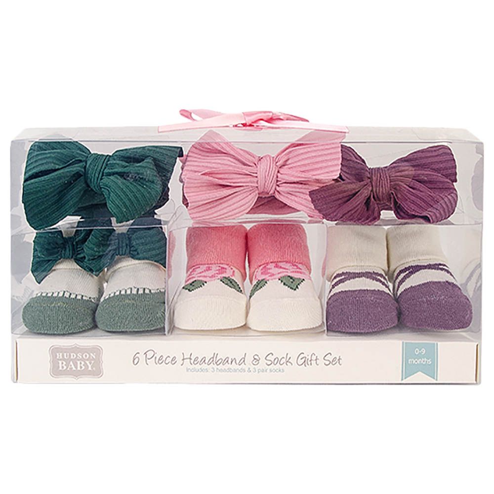 Hudson Childrenswear - Headband & Socks Gift - Pack Of 6 - Floral