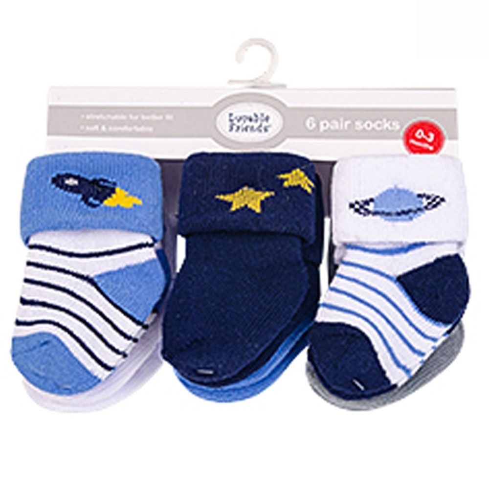 Hudson Childrenswear - Cotton Socks - Pack of 6 - Little Star