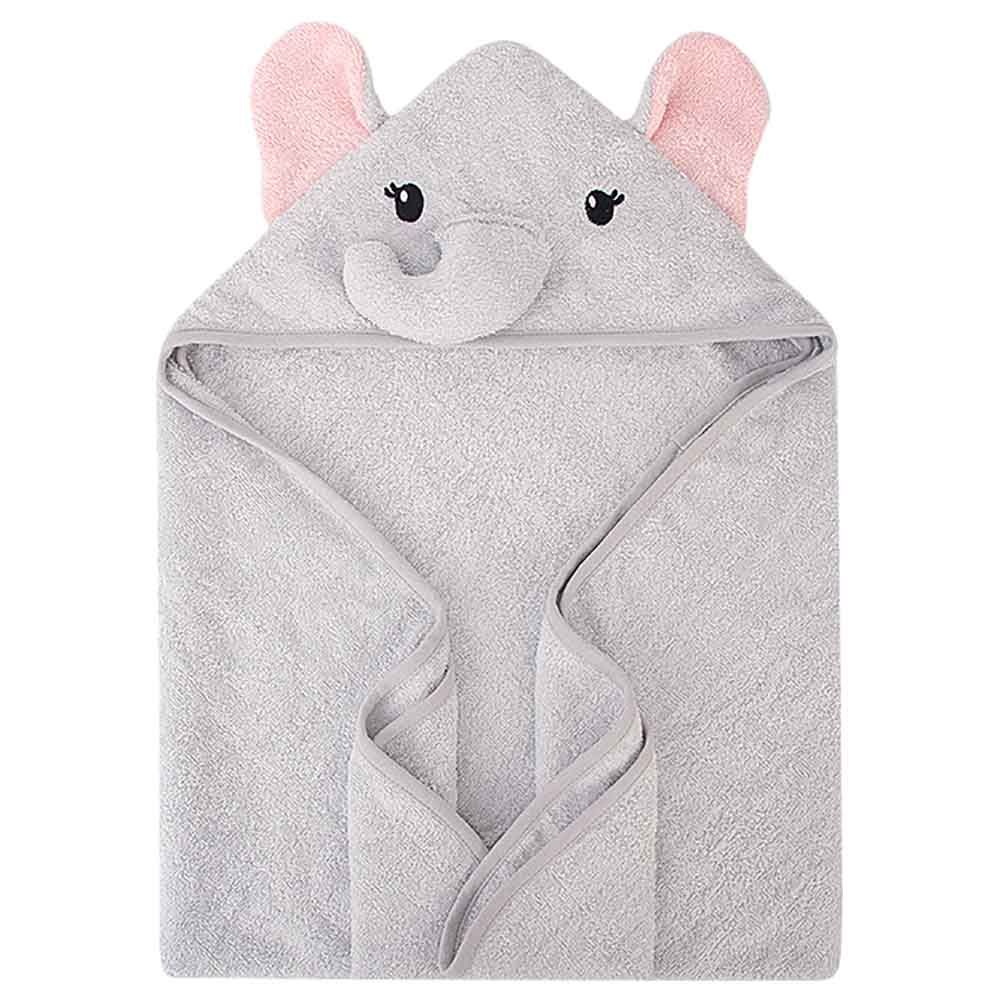 Hudson Childrenswear - Premium Cotton Hooded Towel - Ele Pink