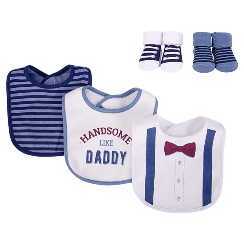 Hudson Childrenswear - Bibs & Socks - Pack Of 5 - Handsome Like Daddy