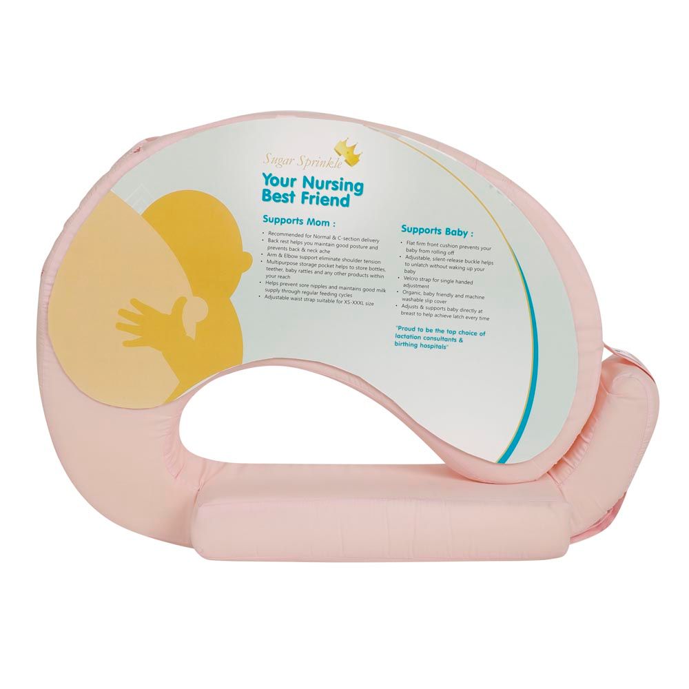 Sugar Sprinkle - Deluxe Organic Nursing Pillow - Baby Pink