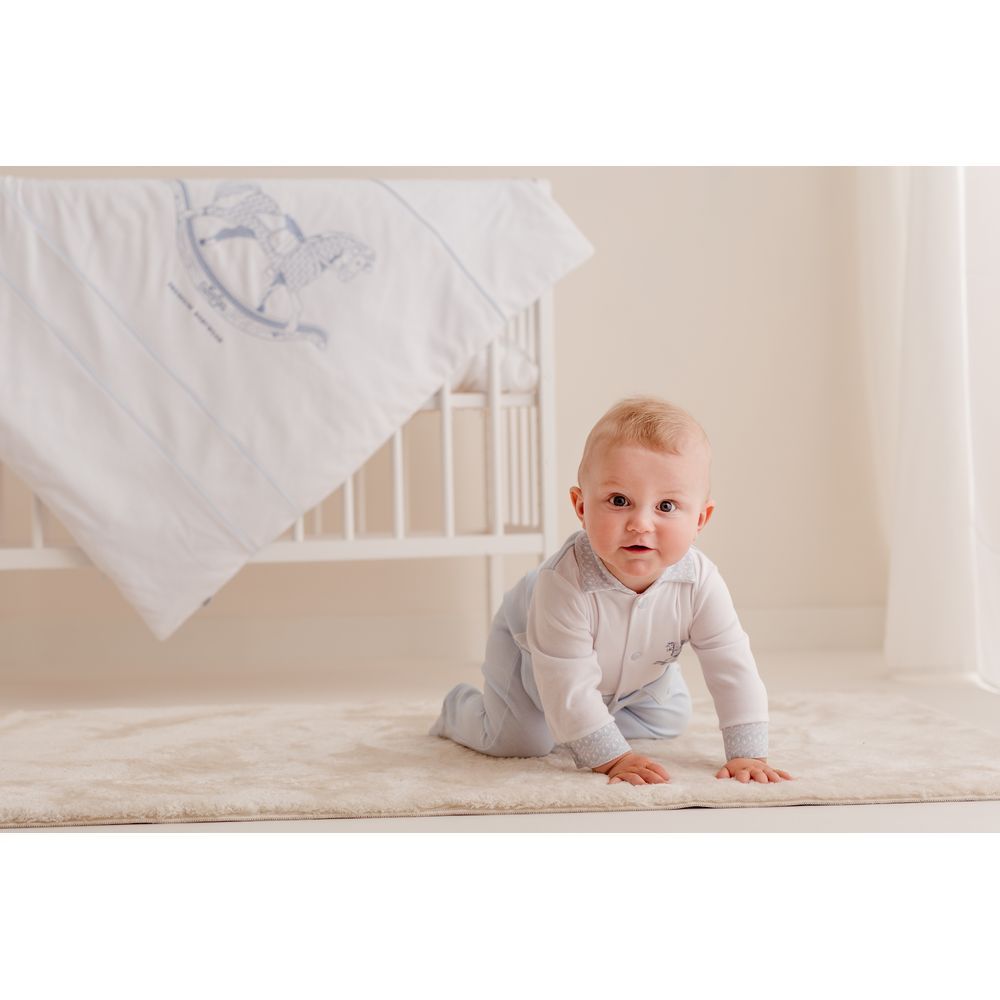 Sofija - Nico Layette Baby Blanket - Blue