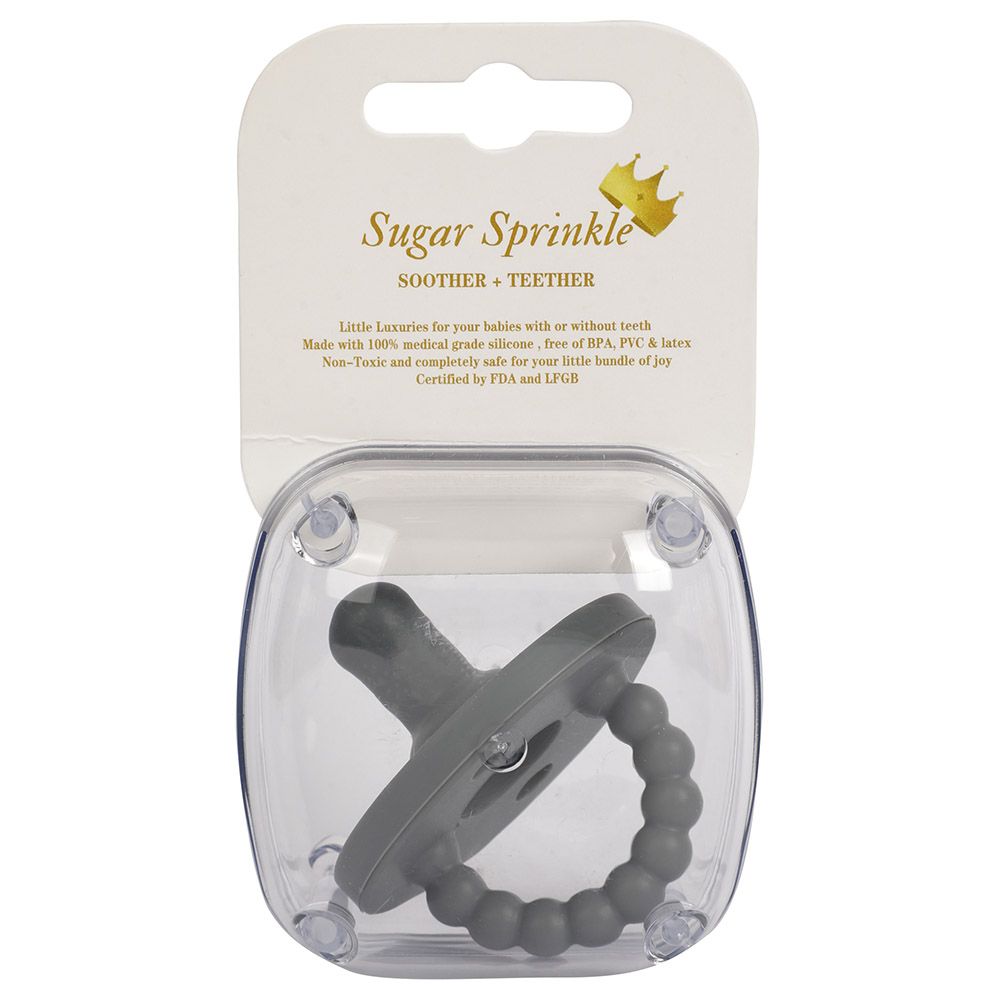 Sugar Sprinkle - Oreo Pacifier & Teether - Dark Grey