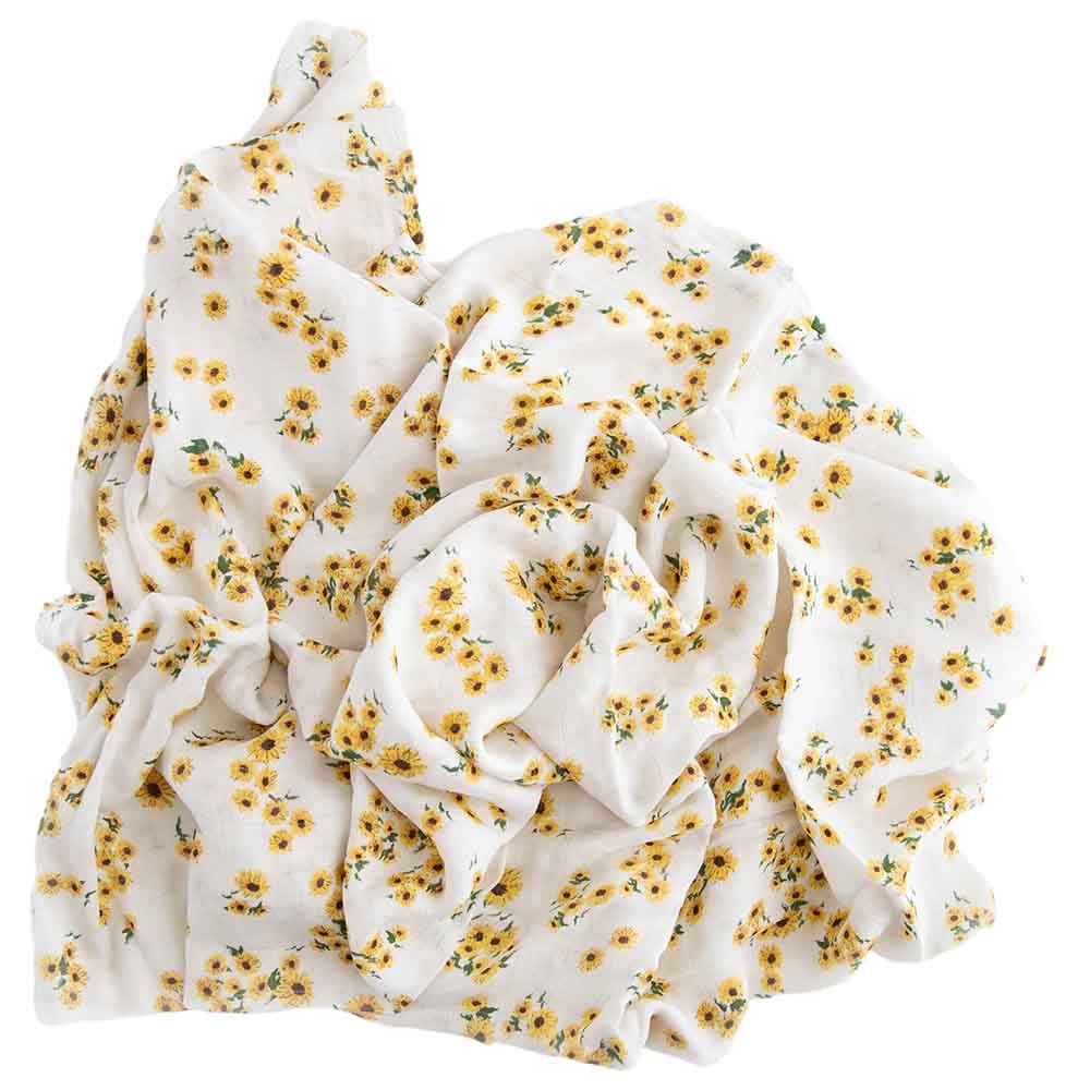 Little Unicorn - Muslin Swaddle - Pack of 2 - Ditsy Sunflower