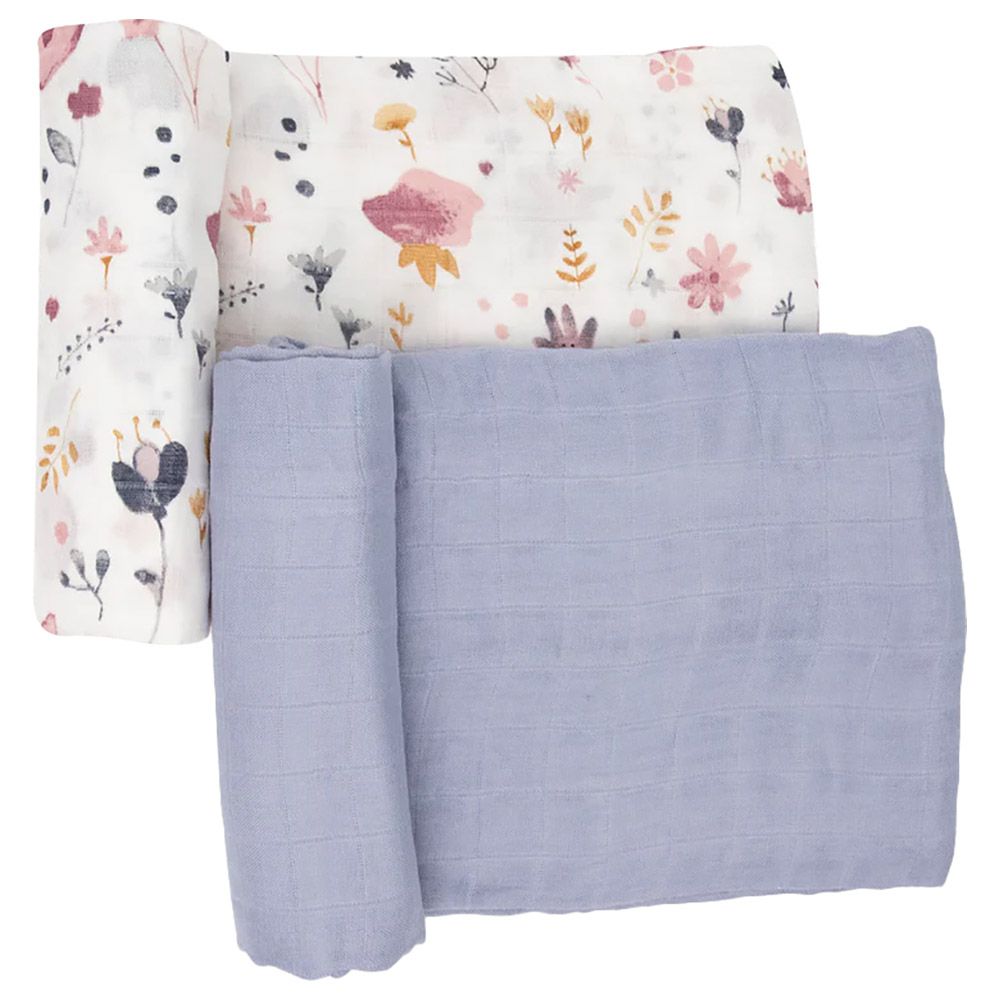 Little Unicorn - 2pc-Set - Deluxe Muslin Swaddle - Fairy Gardens