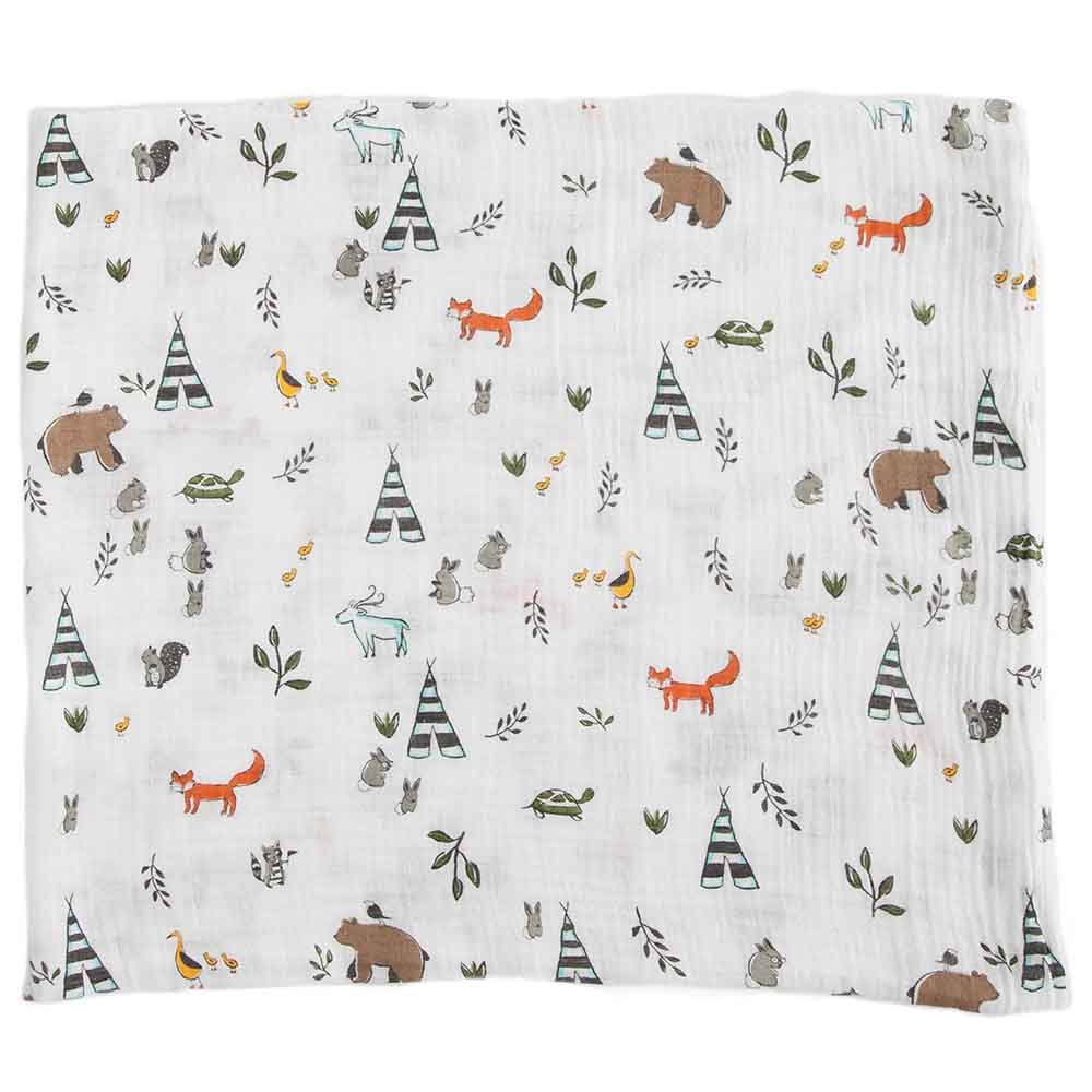 Little Unicorn - Muslin Swaddle Pack of 3 - Forest Friends 2