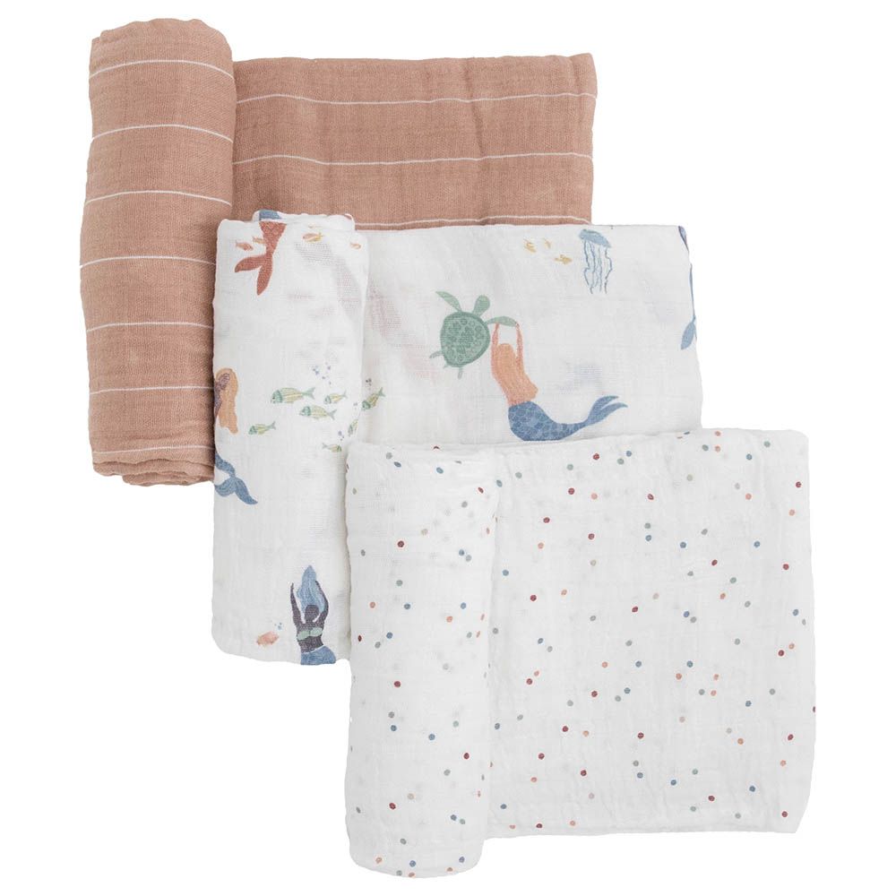 Little Unicorn - Cotton Muslin Swaddle - Pack of 3 - Mermaids