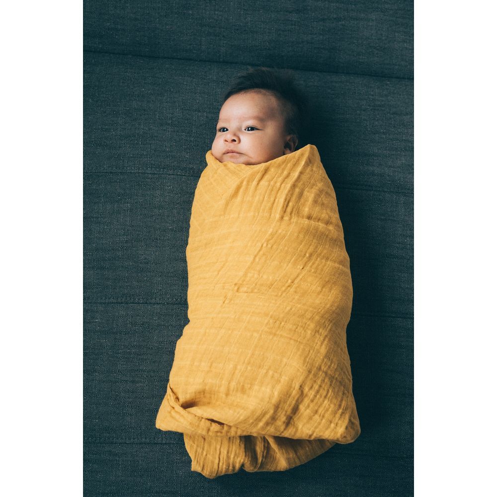 Little Unicorn - Cotton Muslin Single Swaddle - Mustard