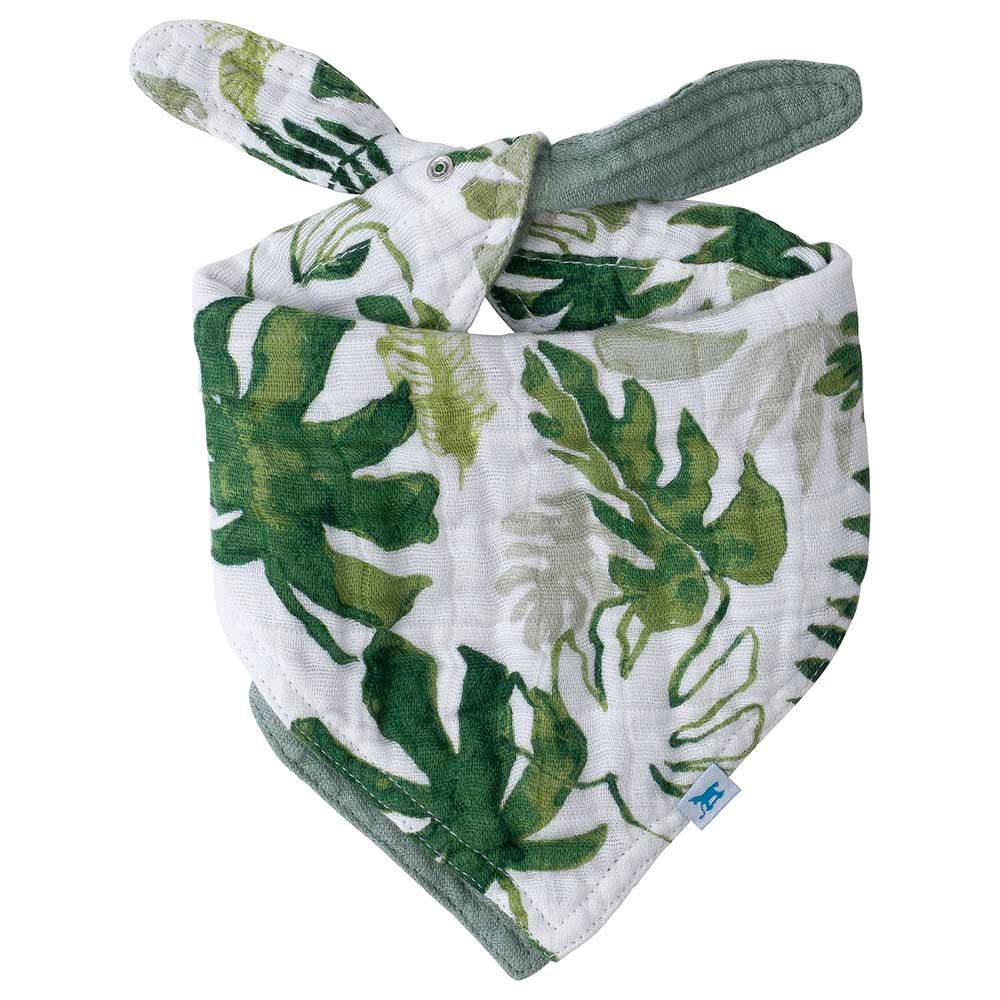 Little Unicorn - Cotton Reversible Bandana Bib Tropical Leaf