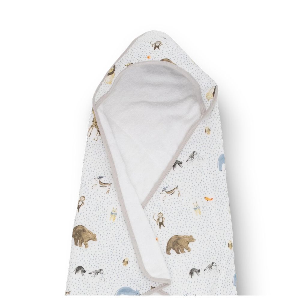 Little Unicorn - Hooded Towel & Washcloth Set - Party Animals