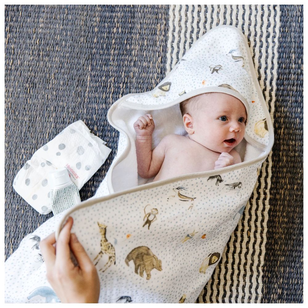 Little Unicorn - Hooded Towel & Washcloth Set - Party Animals