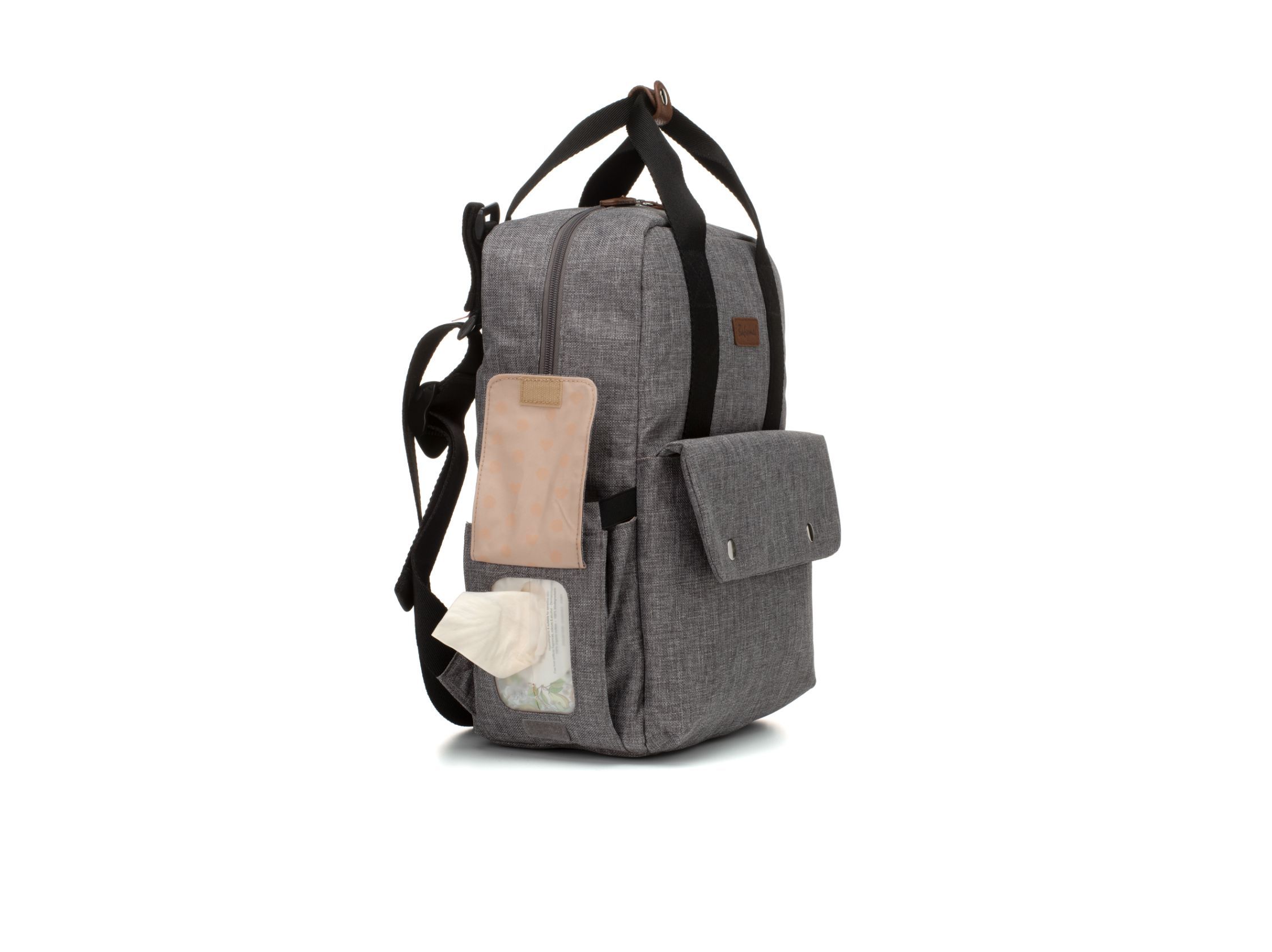 Babymel - Georgi eco Convertible Diaper Bag - Grey