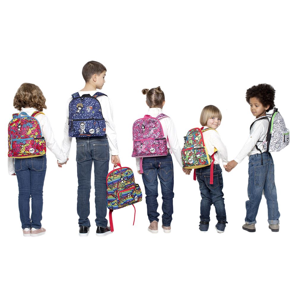 ZIP & ZOE - Midi Kid's Backpack - Floral Pink