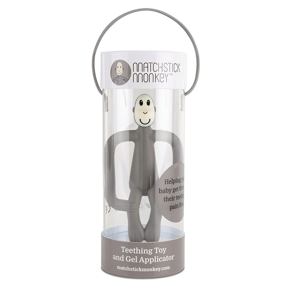 Matchstick Monkey - Teething Toy - Grey