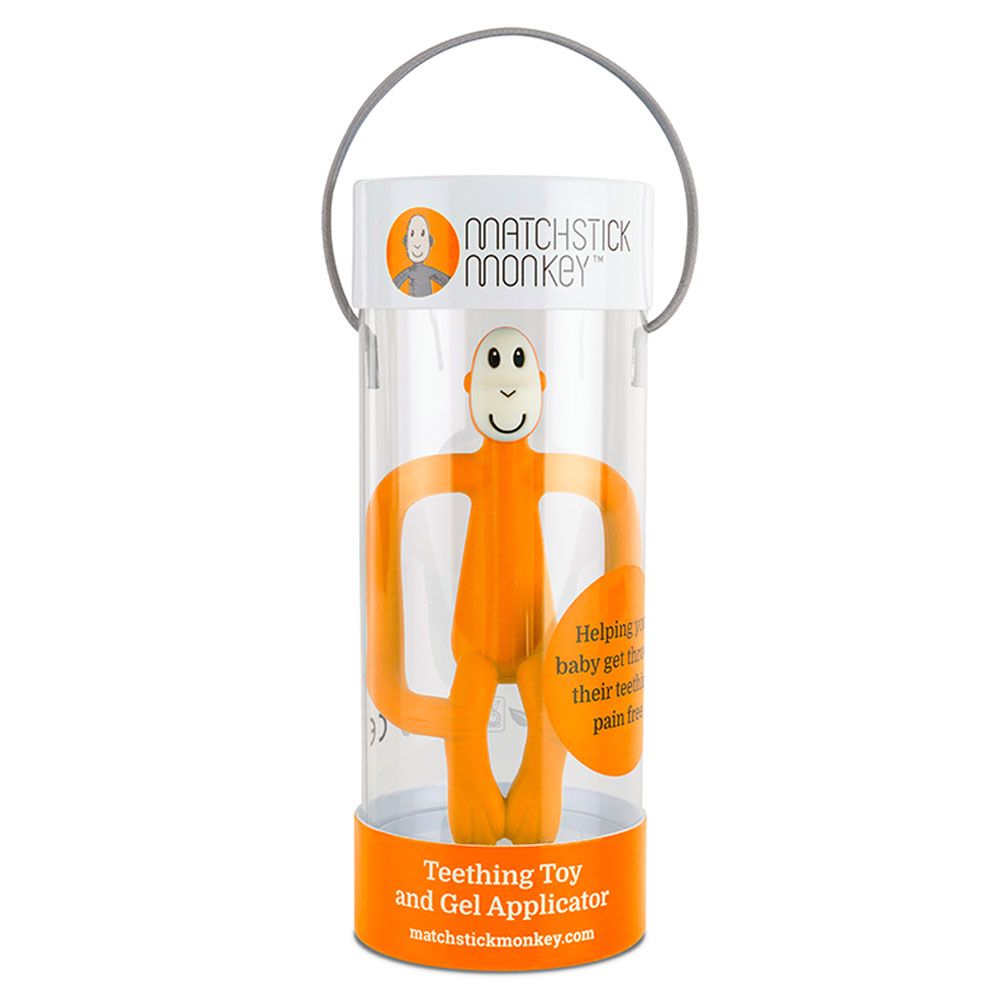 Matchstick Monkey - Teething Toy - Orange