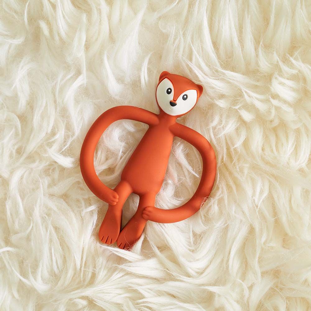 Matchstick Monkey - Fudge Fox Animal Teether - Orange