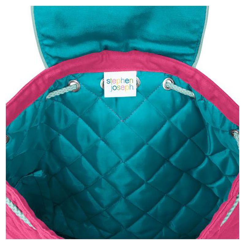 Stephen Joseph - Quilted Backpack - 13.5-inch - Pink/ Green