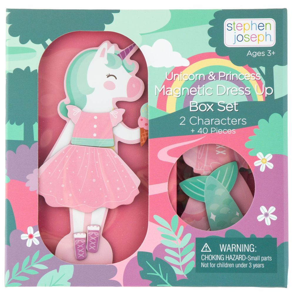 Stephen Joseph - Magnetic Dress Up Doll - Unicorn & Princess