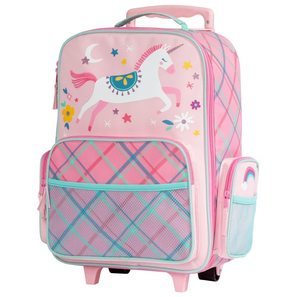 Stephen Joseph - Classic Rolling Trolley Bag 18-Inch - Pink Unicorn