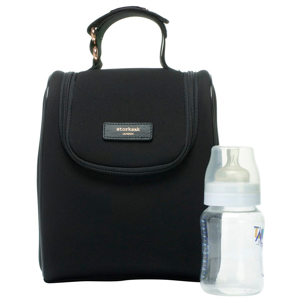 Storksak - Poppy Luxe Diaper Bag - Black Scuba