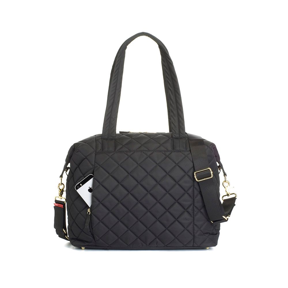 Storksak - Stevie Quilted Diaper Bag - Black