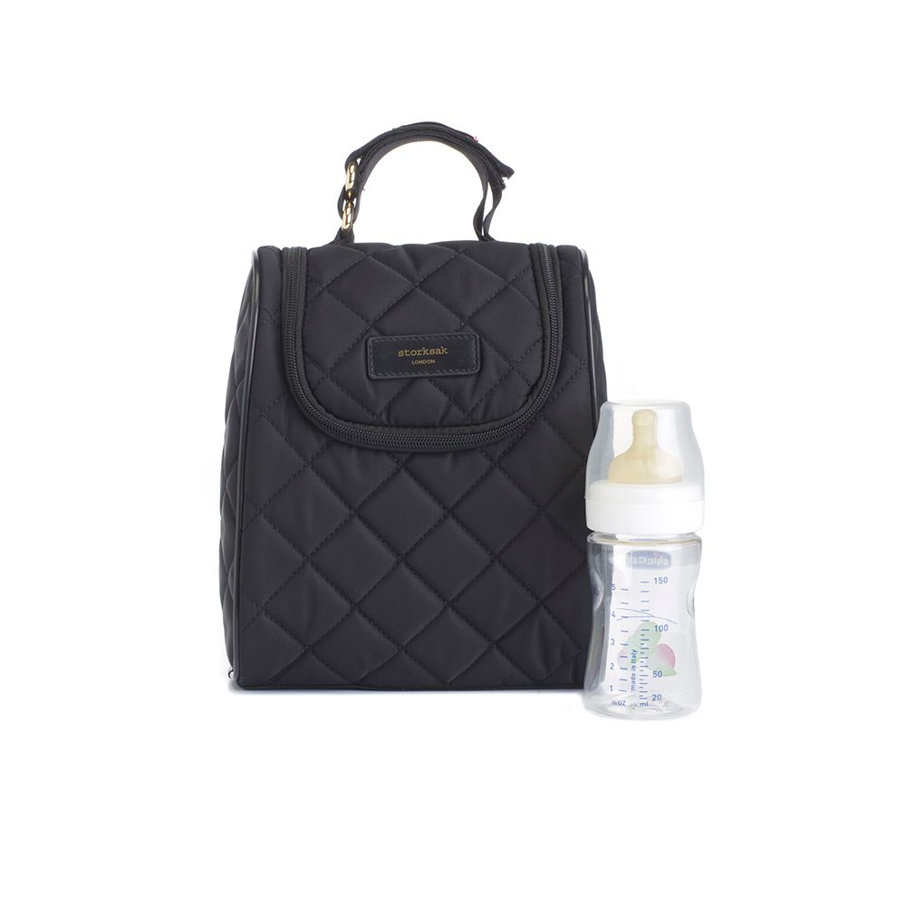 Storksak - Stevie Quilted Diaper Bag - Black