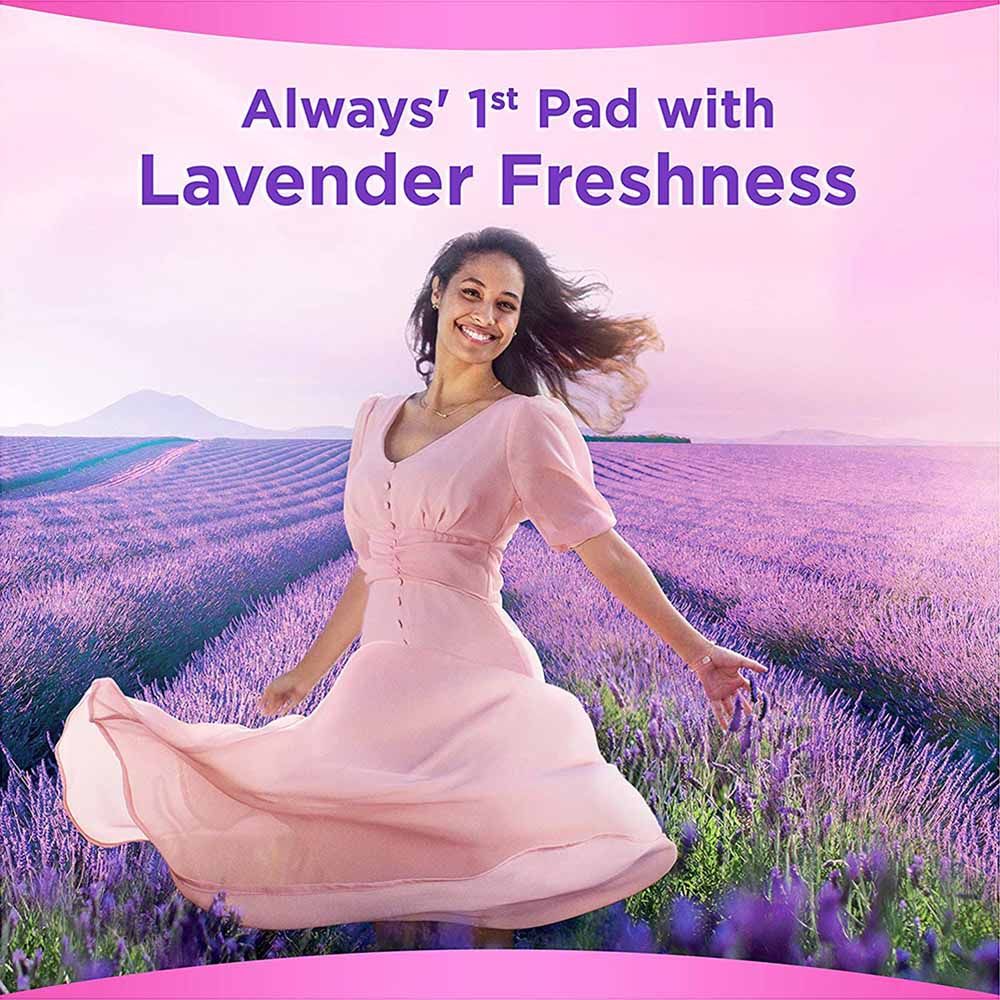 Always - Skin Love Thick Pads w/ Natural Lavender Oil - L - 10pcs