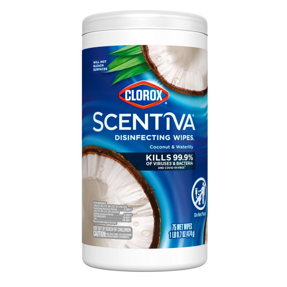 Clorox Scentiva Disinfecting Wipes Breeze & Coconut 75 Count