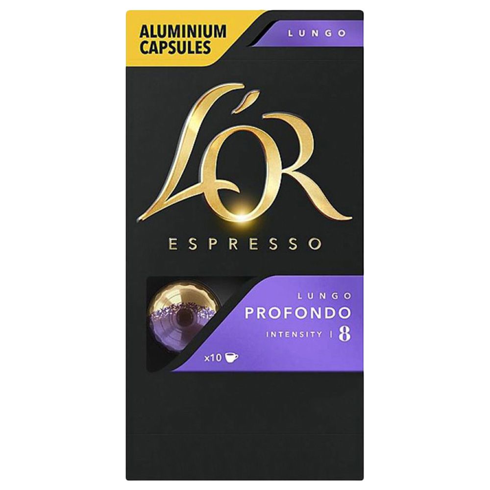 L'OR Lungo Profundo Aluminium Coffee 1 pack, 10 capsules