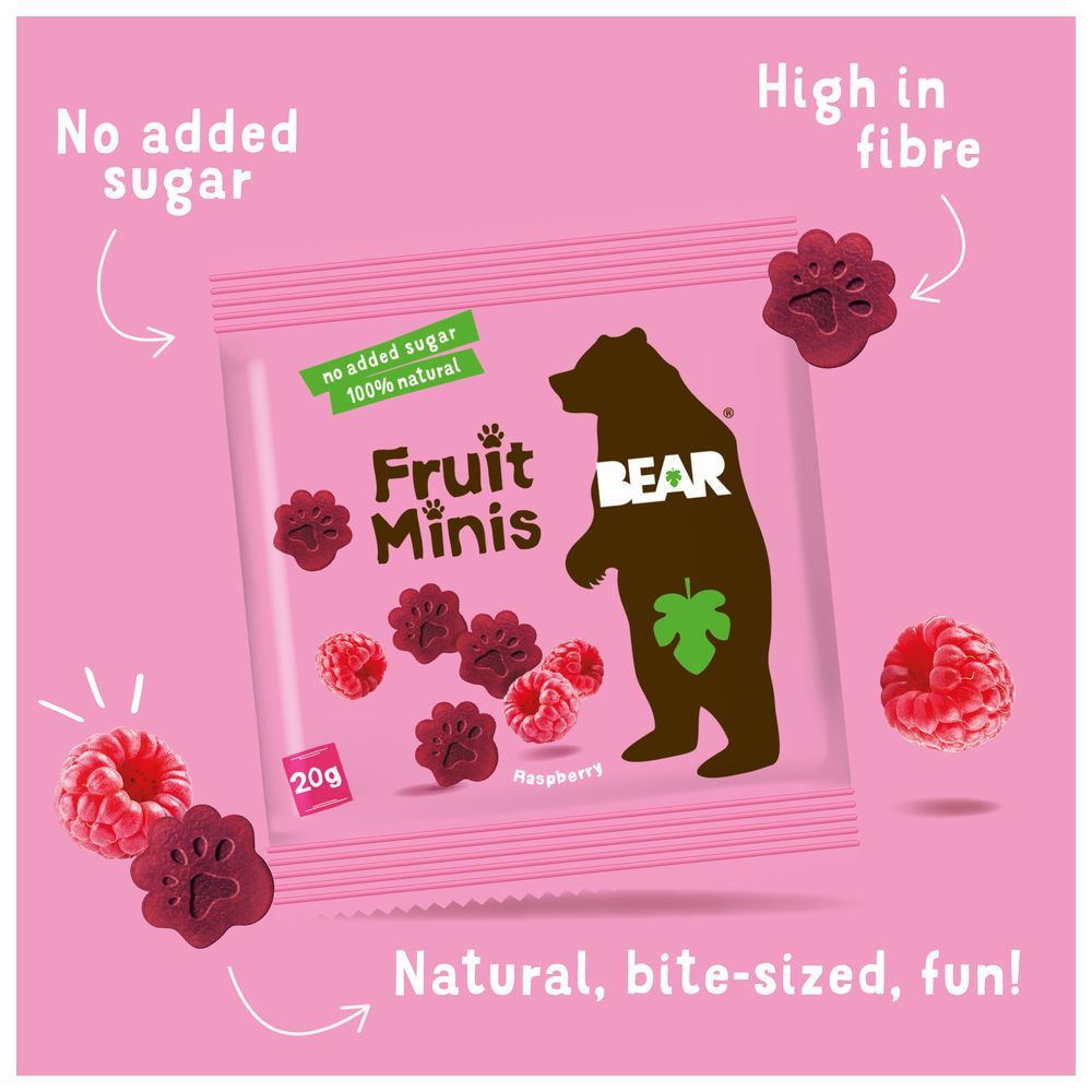 Bear - Fruit Minis Snack - Raspberry - 20 g - Pack of 5