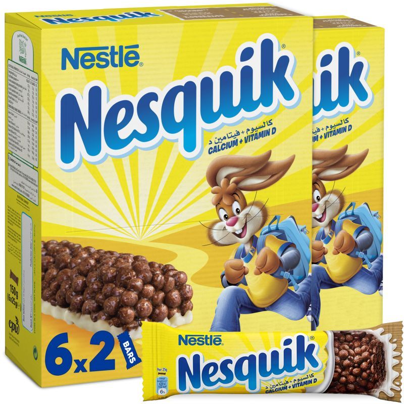 Nestle - Nesquik Chocolate Breakfast Cereal Bar 25g 12pc