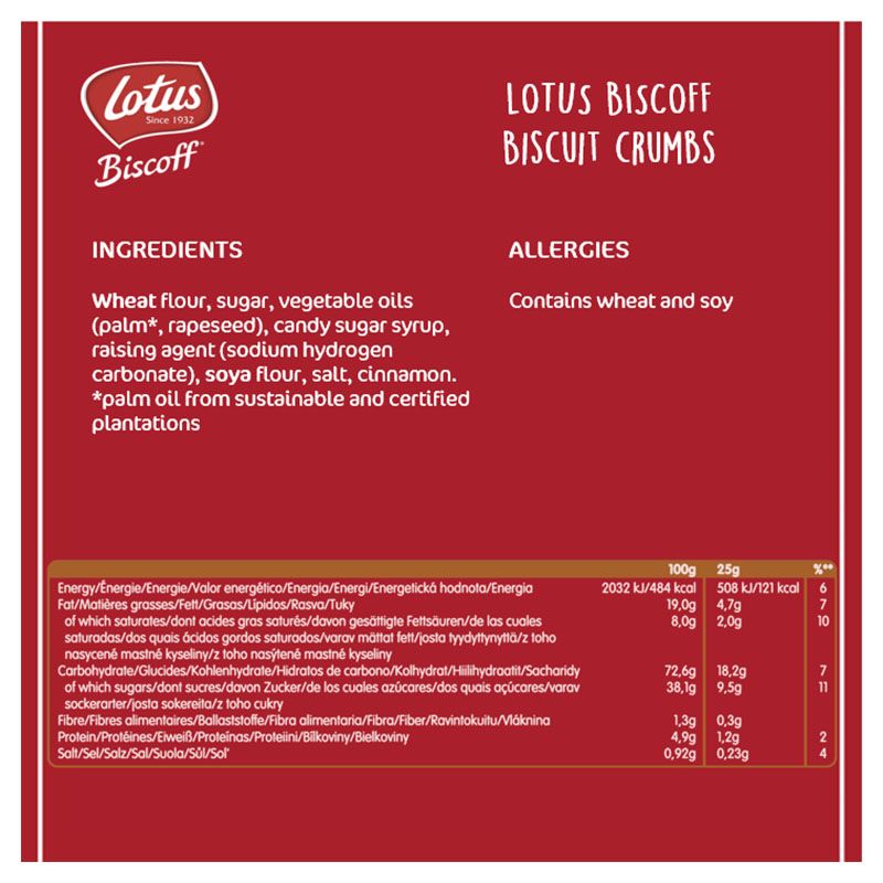 Lotus Biscoff - Crumble Crushed Biscoff Biscuits - 750 g