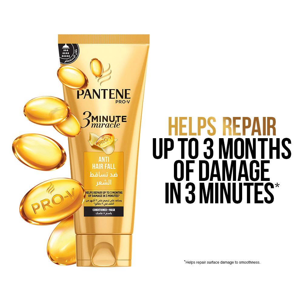 Pantene - Pro-V 3 Minute Miracle Anti-Hair Fall Conditioner + Mask 200 ml